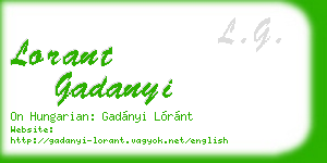 lorant gadanyi business card